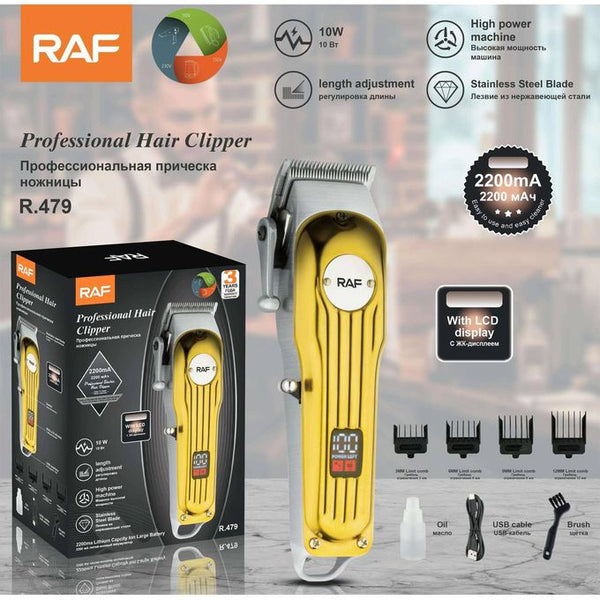 RAF Professional Rechargeable Hair Clipper, Model R.479