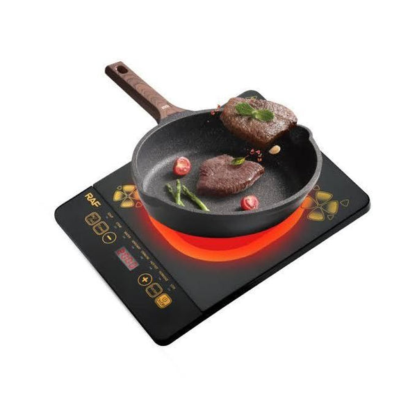 موقد كهربائي رقمي من RAF، أسود، شعلة واحدة، 2000 واط، موديل R.8016