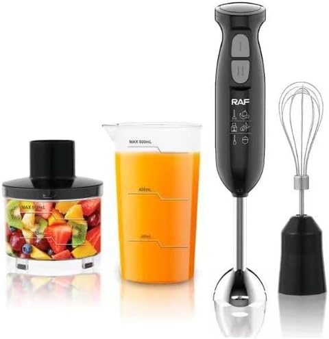 RAF 4-in-1 Hand Blender, Black, 800 Watt, Model R.327