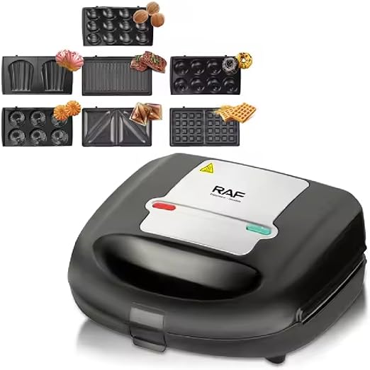 RAF 7-in-1 Sandwich Maker, Black, 750W, Model R.2691