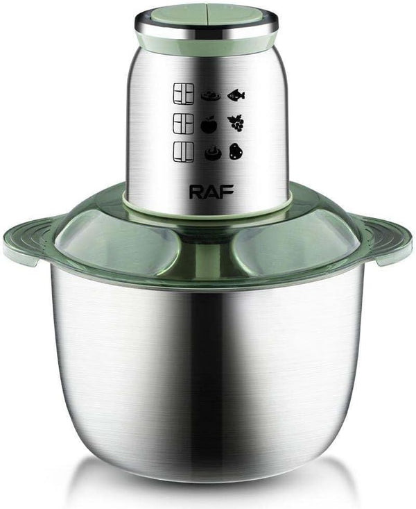 RAF Food Processor, Green-Silver, 1000 Watt, 5 Liter, Model R.7014