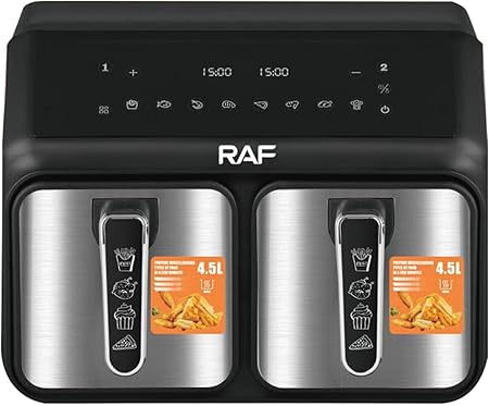 Digital fryer without oil, 2 drawers - R.5376 - 4.5+4.5 liters - RAF