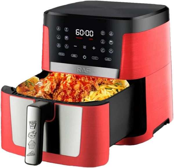 RAF Air Fryer, Digital, Red, 1800 WAT, 9 Liter, Model R.5352
