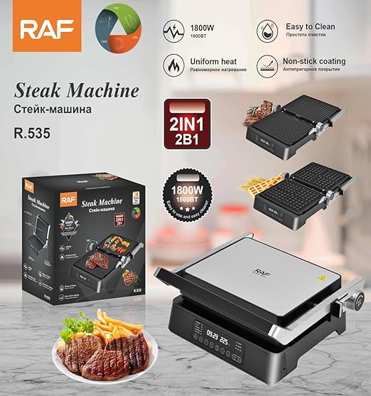 RAF Steak Machine & Grill R.535, 1800 Watt