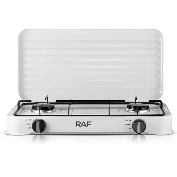 موقد غاز للطهي المنزلي من RAF، أبيض، موديل R.8033