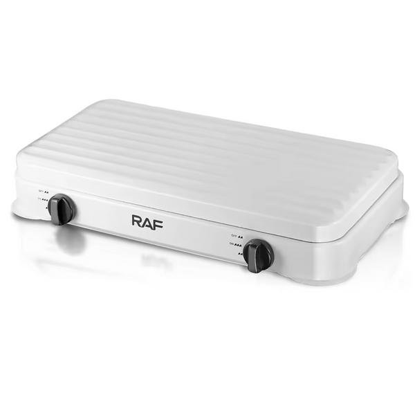 موقد غاز للطهي المنزلي من RAF، أبيض، موديل R.8033
