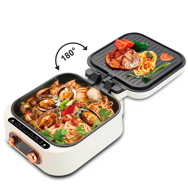 شواية RAF Hot Pot 3×1، بيضاء، 1800 واط، موديل R.5409