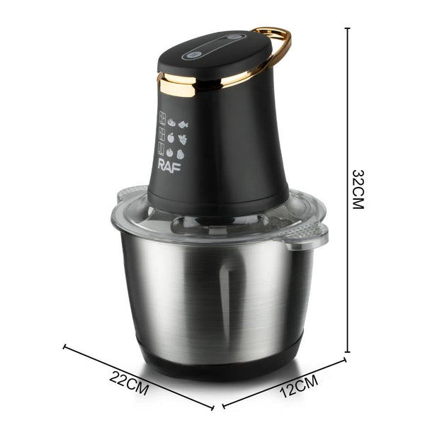 RAF Food Processor, Black, 1000 Watt, 3 Liter, Model R.7035