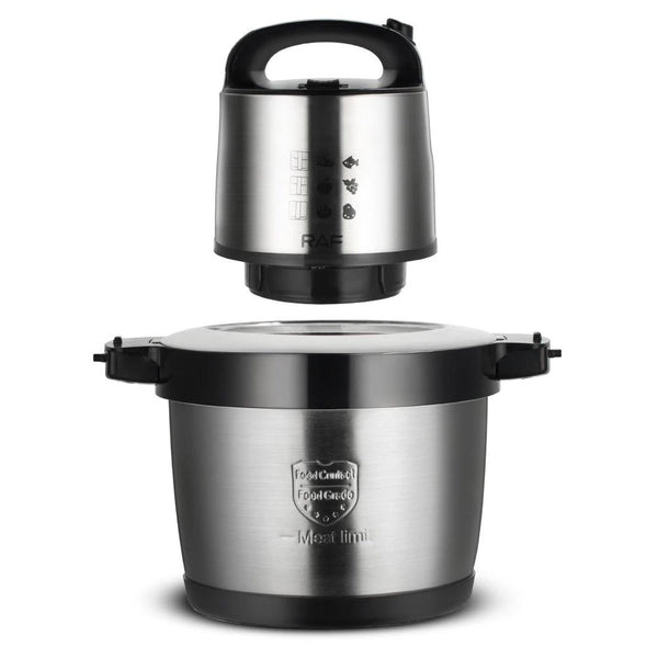 RAF Food Processor, Silver Black, 1600 WAT, 6 Liter, Model R.7008A