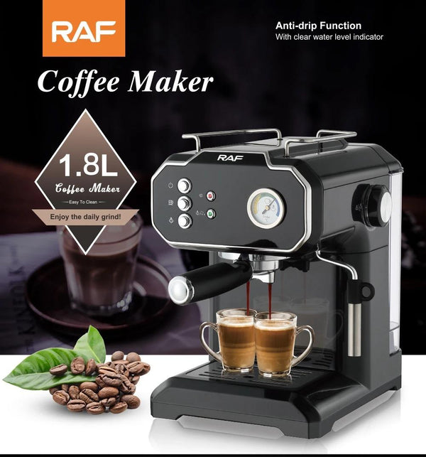 RAF Coffee Maker, Black, 850 WAT, 1.8 Liter, Model R.104B