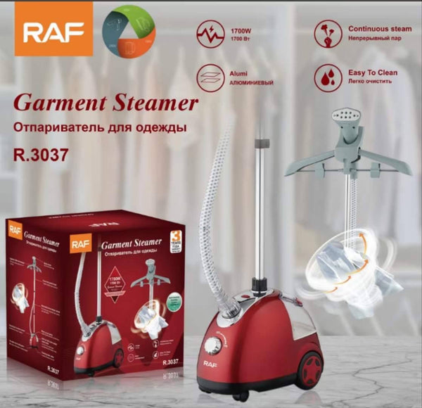 مكواة بخارية عمودية من RAF، لون أحمر، 1700 واط، موديل R.3037
