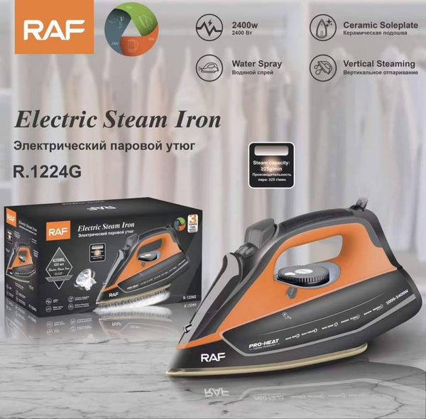 مكواة بخار كهربائية من راف، ذهبي، 2400 واط، موديل R.1224G