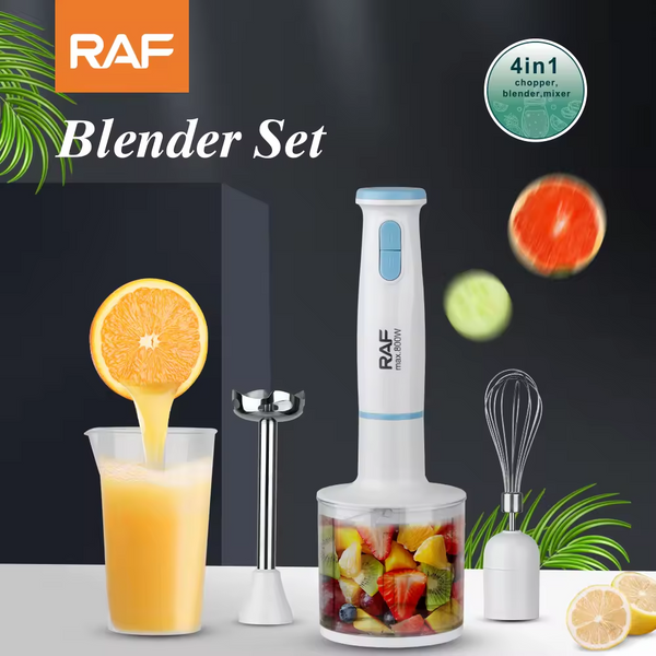 خلاط يدوي RAF 4×1، أبيض، 800 واط، موديل R.297