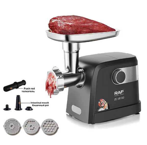 مفرمة لحوم كهربائية متعددة الوظائف من RAF، فضية، 1000 واط، موديل R.3362