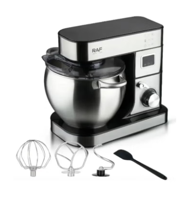 خلاط راف ٣ في ١، سعة ٨ لتر، ١٨٠٠ واط، فضي، موديل R.6603