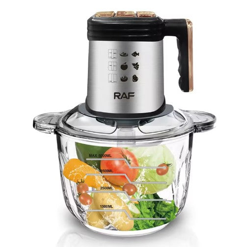 RAF Glass Chopper with Handle, 1000W, 5L, Model R.3366