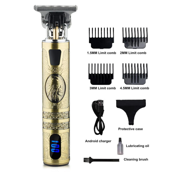 ماكينة قص الشعر RAF، 5 وات، قابلة لإعادة الشحن، ذهبي، موديل R.433