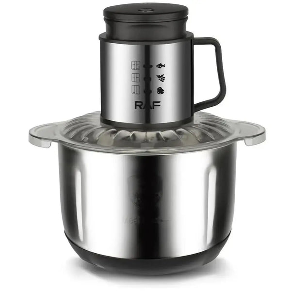 RAF Food Processor, Black silver, 1000 Watt, 5 Liter, Model R.7025A